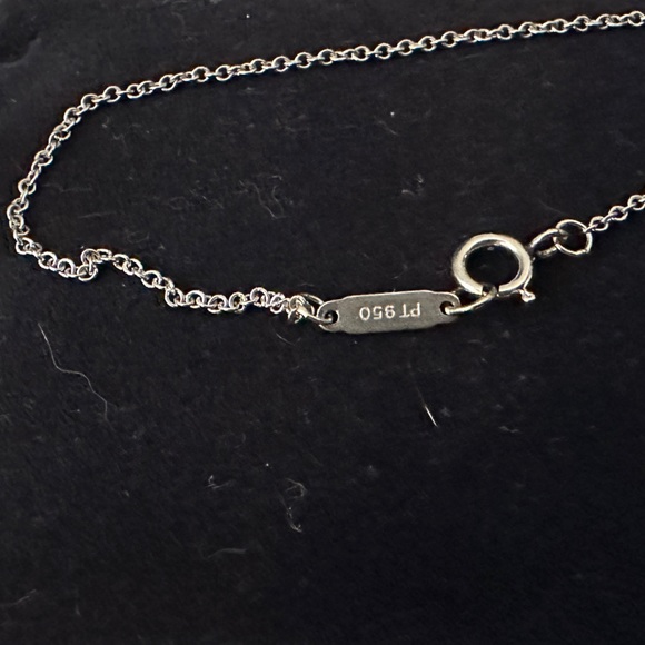 Tiffany Platinum Diamond Flower Necklace PT950 - Picture 7 of 10